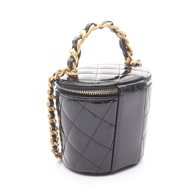 香奈兒 Matelasse 小號 Vanity Chain 肩背斜背包 漆皮二手-1