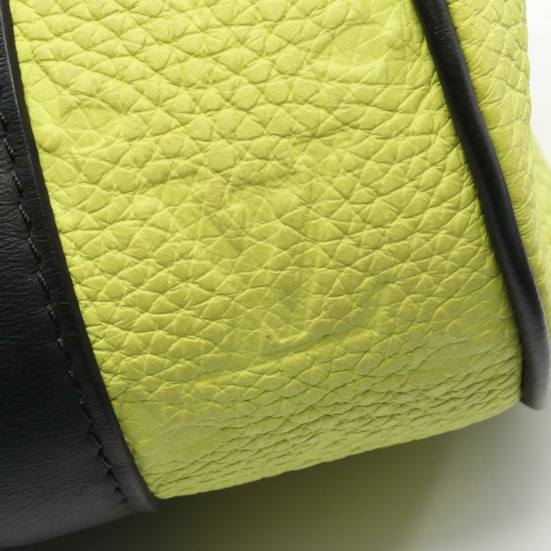 路易威登 Polochon 單肩斜背包 M59927 皮革 灰色 黃色 二手-4