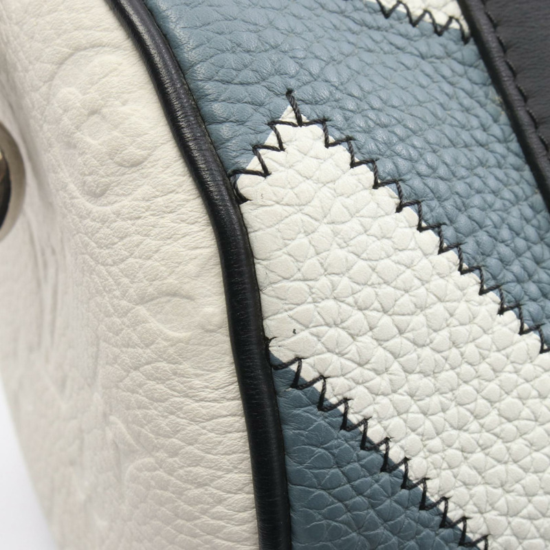 路易威登 Polochon 單肩斜背包 M59927 皮革 灰色 黃色 二手-5