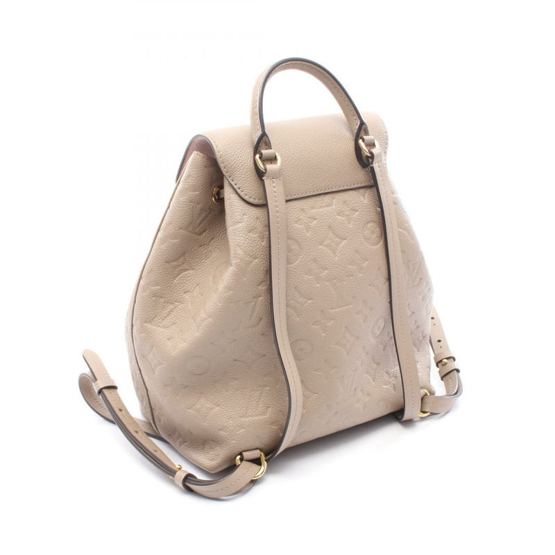 路易威登 Montsouris 小號雙肩包 M45410 Monogram empreinte 米色 二手女式-1