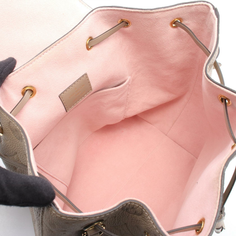 路易威登 Montsouris 小號雙肩包 M45410 Monogram empreinte 米色 二手女式-2