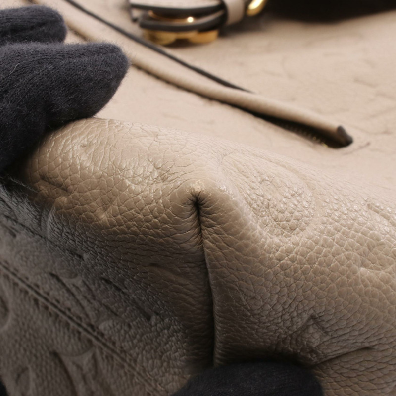 路易威登 Montsouris 小號雙肩包 M45410 Monogram empreinte 米色 二手女式-9