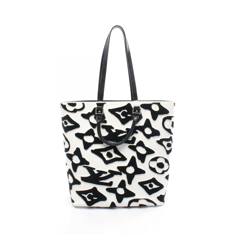 路易威登 Urs Fischer Cabas 手提包 M45567 簇絨 Monogram 帆布皮革-0