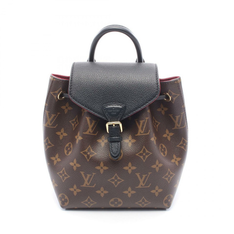 路易威登 Montsouris NM BB 雙肩包 M45516 Monogram 帆布 黑色 二手 LV