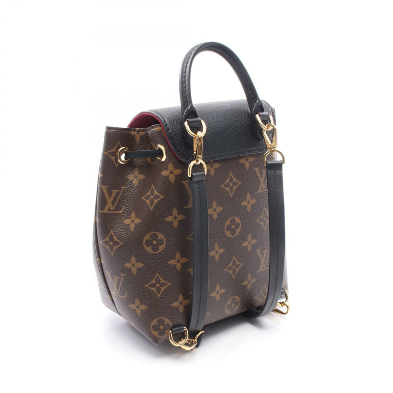 路易威登 Montsouris NM BB 雙肩包 M45516 Monogram 帆布 黑色 二手 LV-1