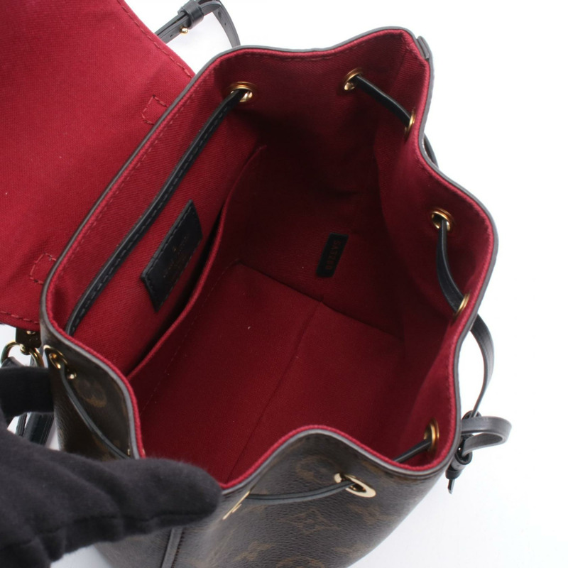 路易威登 Montsouris NM BB 雙肩包 M45516 Monogram 帆布 黑色 二手 LV-2