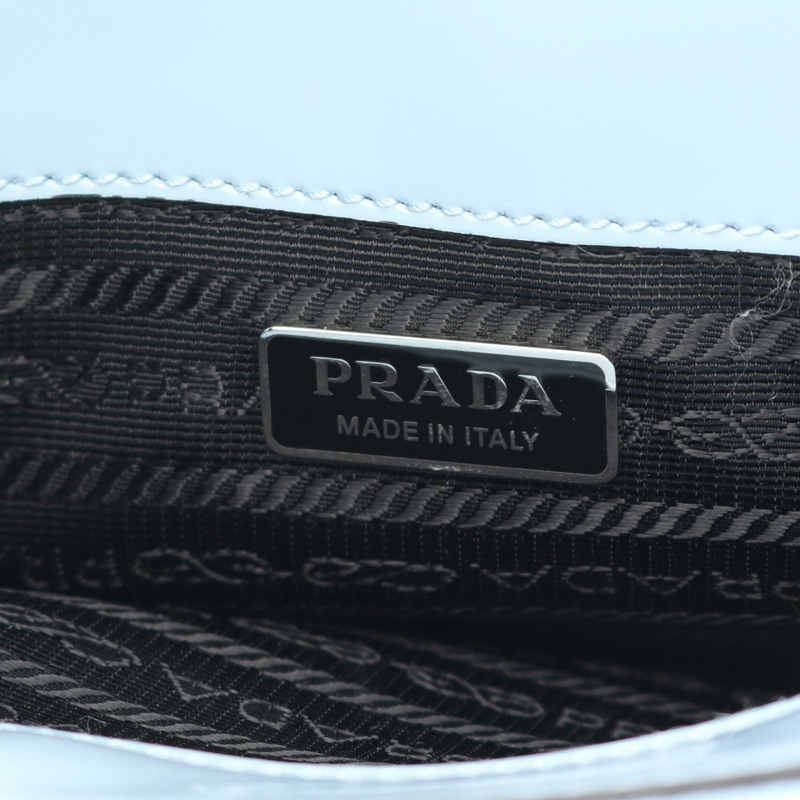 PRADA 1995 復刻版 SPAZZOLATO 斜背包 1BA357 皮革 藍色 二手-3