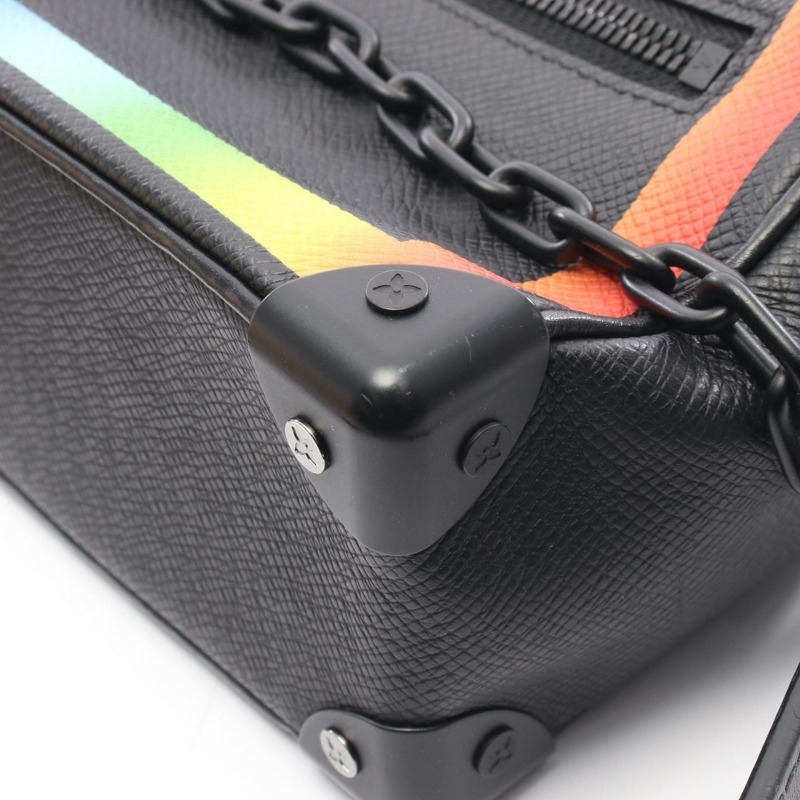 路易威登迷你軟箱肩背斜背包 M30351 皮革彩虹色二手-6