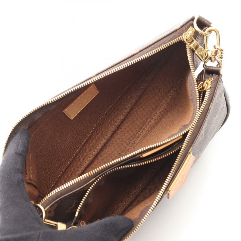 路易威登 多口袋配件 單肩包 M44840 Monogram 棕色 粉紅色-2