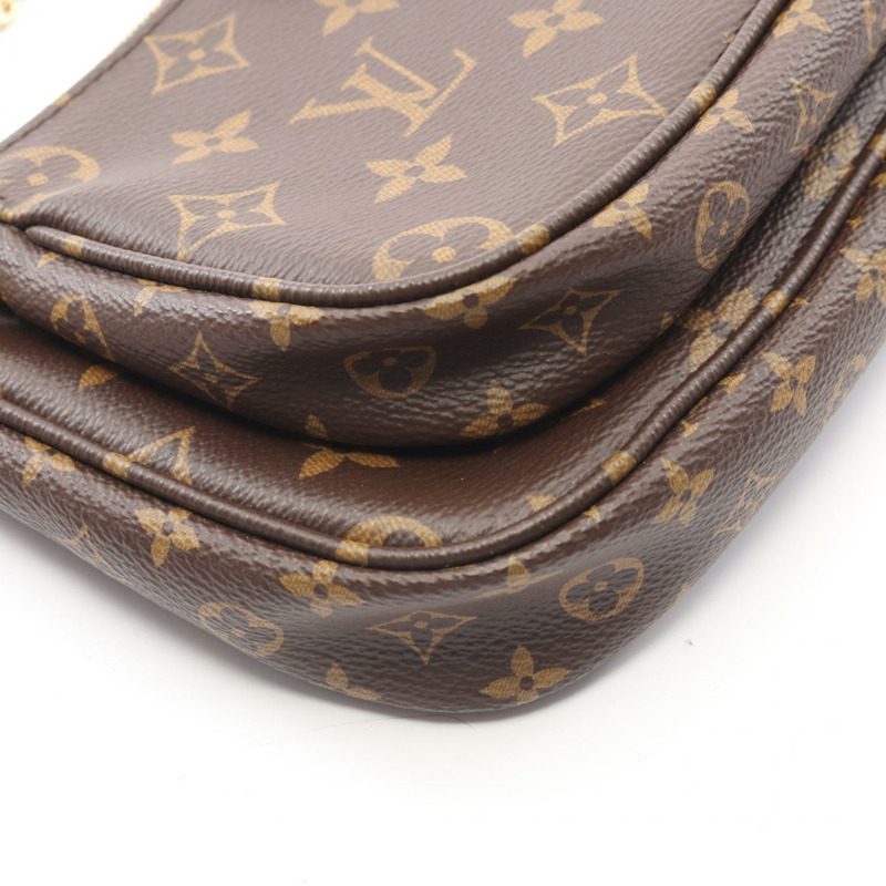 路易威登 多口袋配件 單肩包 M44840 Monogram 棕色 粉紅色-4