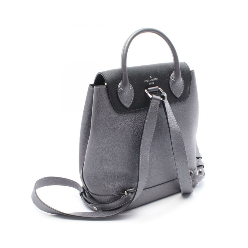 路易威登 Lockme 雙肩包 M42868 皮革 灰色 二手 女款 LV-1