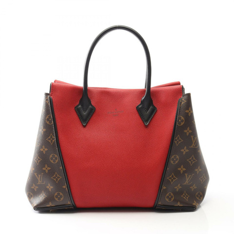 路易威登 (LOUIS VUITTON) 女士手提包 W PM 手提包 Monogram 皮革 棕色 紅色 黑色 二手 LV