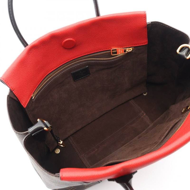 路易威登 (LOUIS VUITTON) 女士手提包 W PM 手提包 Monogram 皮革 棕色 紅色 黑色 二手 LV-2