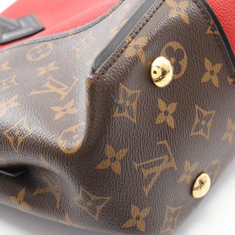 路易威登 (LOUIS VUITTON) 女士手提包 W PM 手提包 Monogram 皮革 棕色 紅色 黑色 二手 LV-6