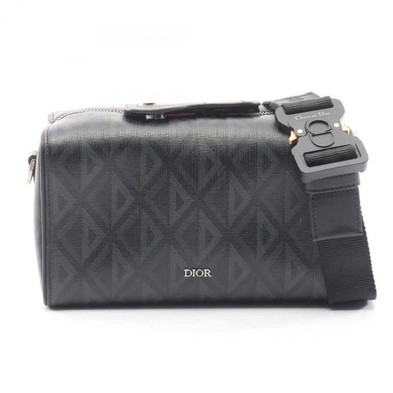 Dior Rango 22 CD 鑽石肩背包 1ADPO249CDP 帆布皮革 黑色 海軍藍 二手-0