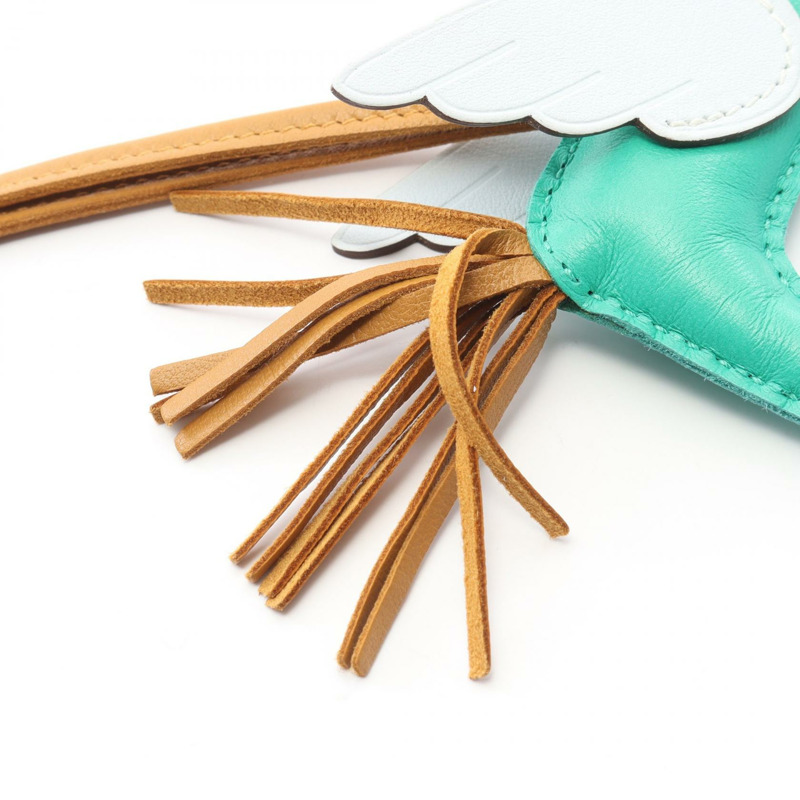 愛馬仕 Rodeo Pegasus PM 包飾，米洛羊羔皮，Swift 綠棕色，二手 Z-4