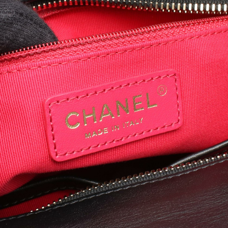 香奈兒 COCO 標誌鏈條單背包，黑色皮革，金色五金，二手，女士 CC-3