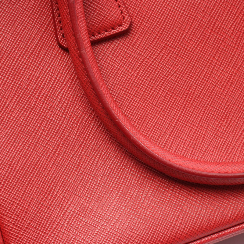 PRADA Galleria 肩背斜背包 1BA896 紅色皮革 二手 女士-5