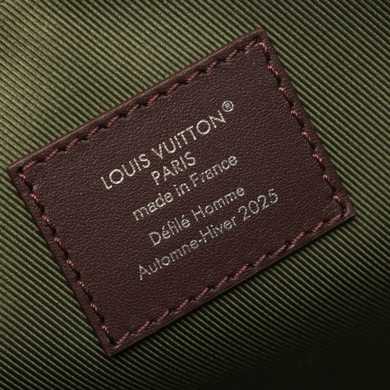 路易威登 Shopper Tote MM 單肩包 M26082 皮革 卡其色 二手 男士-3