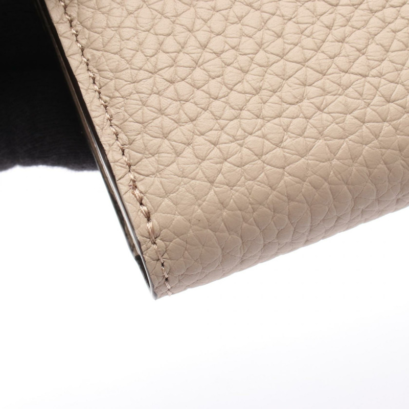 路易威登 Portefeuille Capucine 皮夾 M61249 Taurillon 皮革 Galet 二手-5