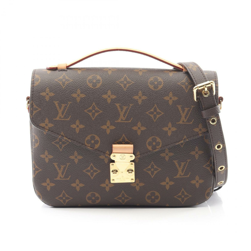 路易威登 Pochette Metis MM 單肩手提包 M44875 Monogram 棕色 二手 LV-0