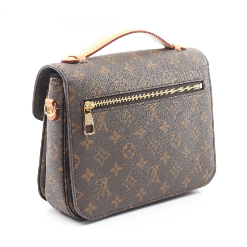 路易威登 Pochette Metis MM 單肩手提包 M44875 Monogram 棕色 二手 LV-1