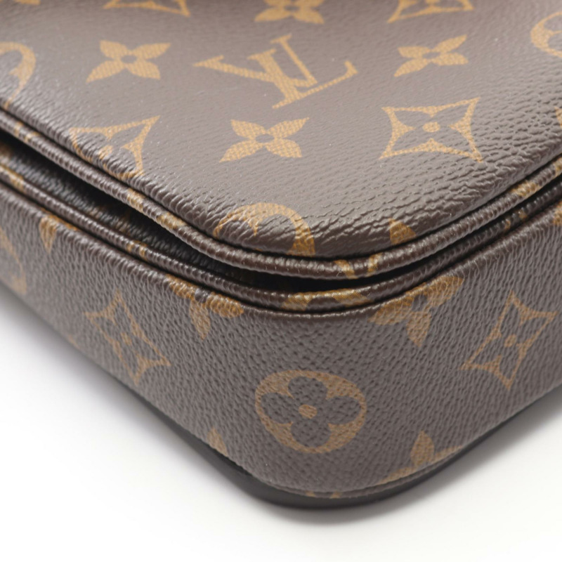 路易威登 Pochette Metis MM 單肩手提包 M44875 Monogram 棕色 二手 LV-4