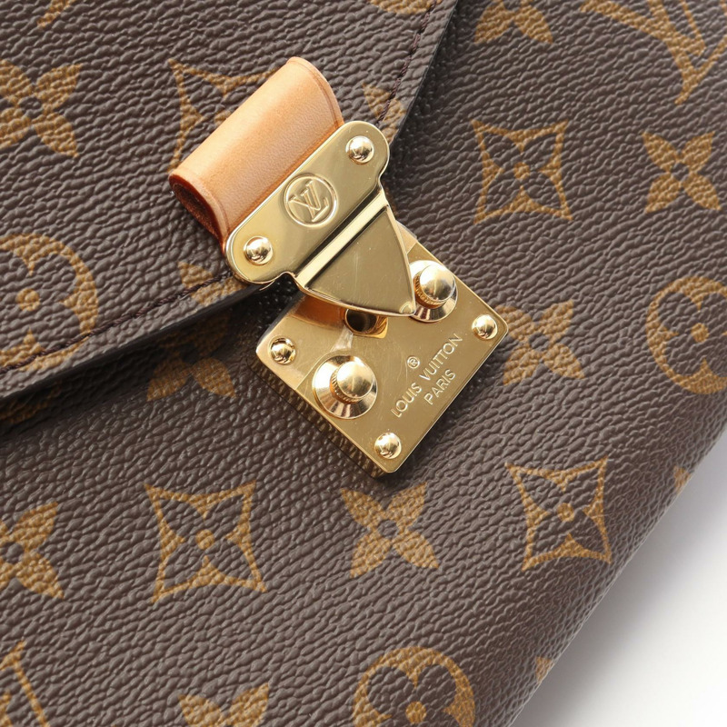 路易威登 Pochette Metis MM 單肩手提包 M44875 Monogram 棕色 二手 LV-8