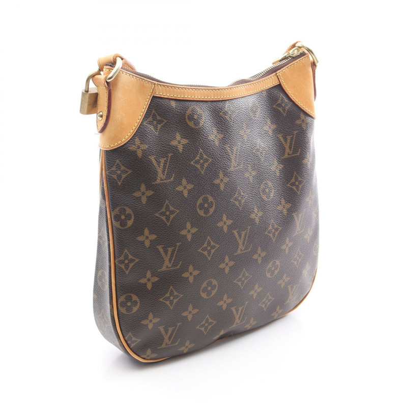 路易威登 Odeon PM 單肩斜背包 M56390 Monogram 皮革 棕色 二手-1