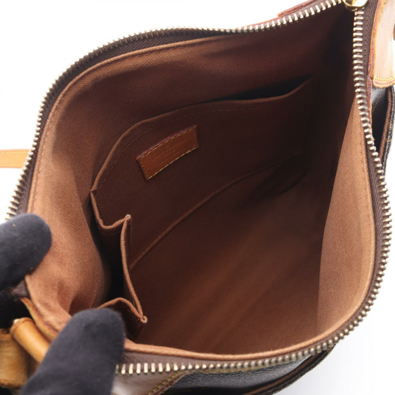 路易威登 Odeon PM 單肩斜背包 M56390 Monogram 皮革 棕色 二手-2