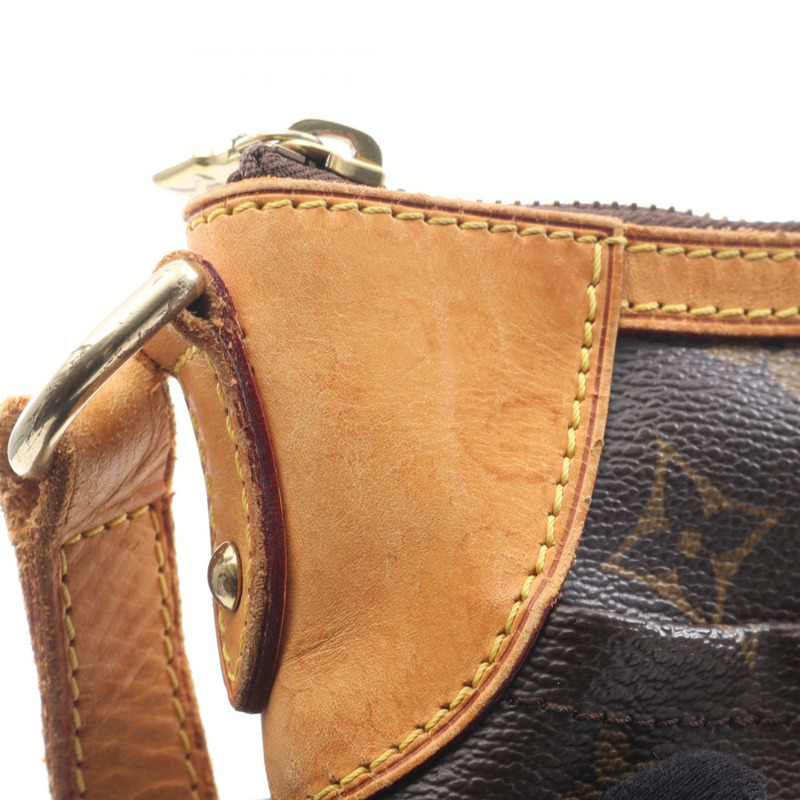 路易威登 Odeon PM 單肩斜背包 M56390 Monogram 皮革 棕色 二手-12