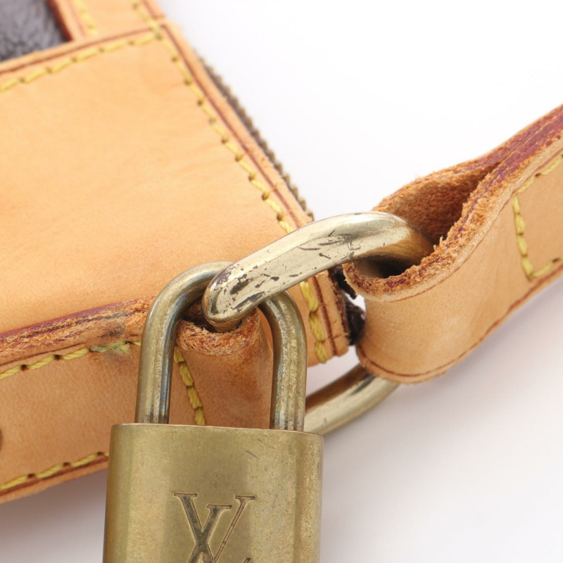 路易威登 Odeon PM 單肩斜背包 M56390 Monogram 皮革 棕色 二手-13