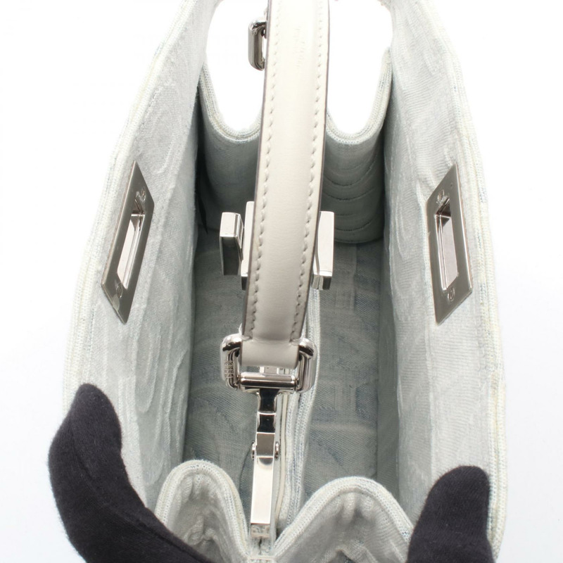 FENDI MARC JACOBS Peekaboo ISeeU 小號斜背包 8BN327 ANYB 牛仔白-2