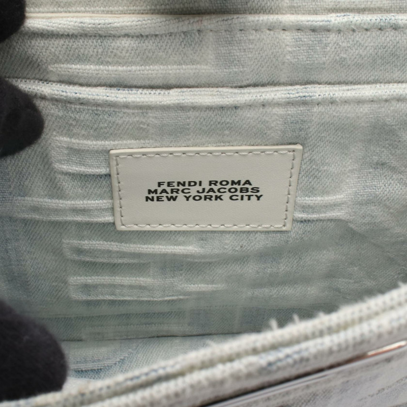 FENDI MARC JACOBS Peekaboo ISeeU 小號斜背包 8BN327 ANYB 牛仔白-3