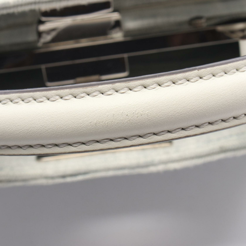 FENDI MARC JACOBS Peekaboo ISeeU 小號斜背包 8BN327 ANYB 牛仔白-7