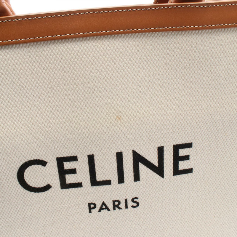 CELINE 小號筆電 Cabas 手提斜背包 192082BNZ 帆布皮革-5