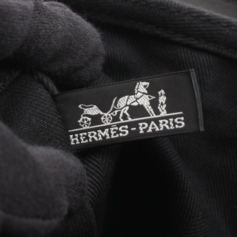 愛馬仕 Valparaiso PM 手提包，人字帆布皮革，黑色，SHW，二手女士-3