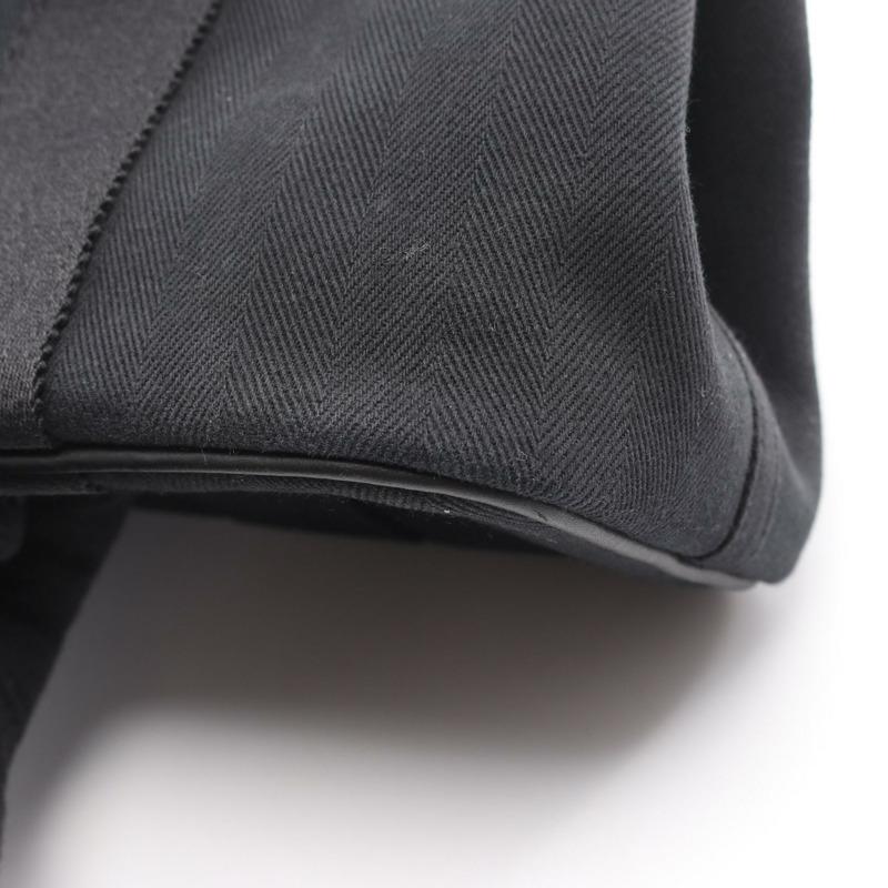 愛馬仕 Valparaiso PM 手提包，人字帆布皮革，黑色，SHW，二手女士-5