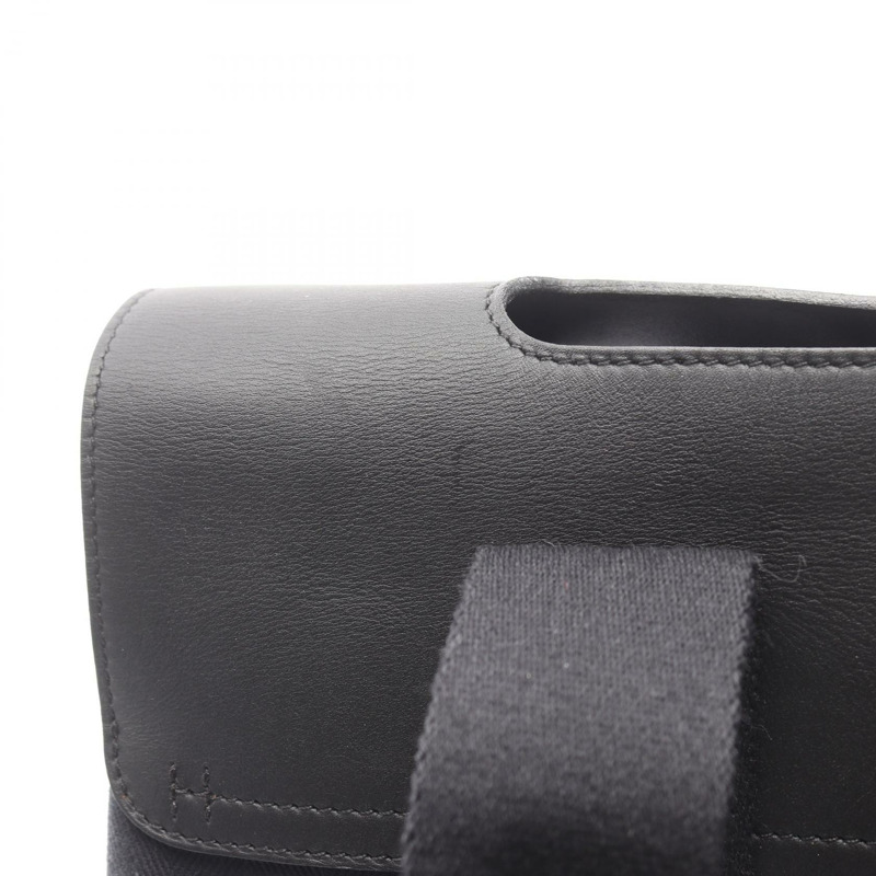 愛馬仕 Valparaiso PM 手提包，人字帆布皮革，黑色，SHW，二手女士-7