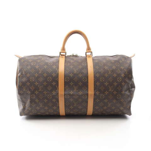 路易威登 Keepall 55 旅行手提包 M41424 Monogram 皮革 棕色 二手