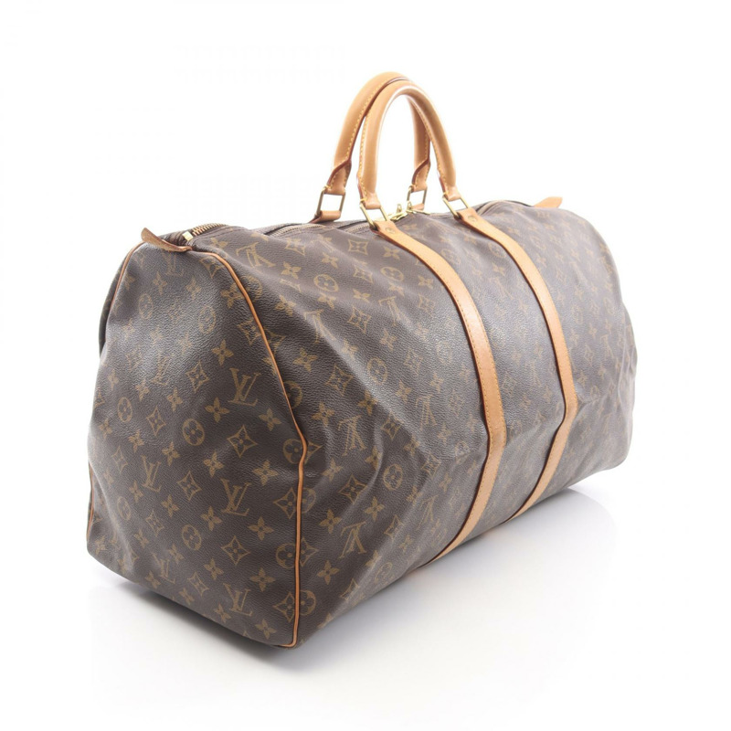 路易威登 Keepall 55 旅行手提包 M41424 Monogram 皮革 棕色 二手-1