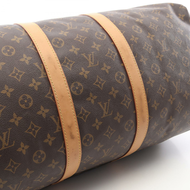 路易威登 Keepall 55 旅行手提包 M41424 Monogram 皮革 棕色 二手-7