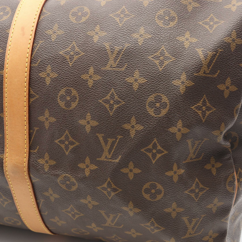 路易威登 Keepall 55 旅行手提包 M41424 Monogram 皮革 棕色 二手-10