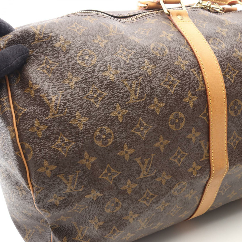 路易威登 Keepall 55 旅行手提包 M41424 Monogram 皮革 棕色 二手-11