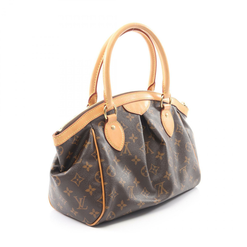 路易威登 Tivoli PM 手提包 M40143 Monogram 帆布皮革棕色二手女士-1