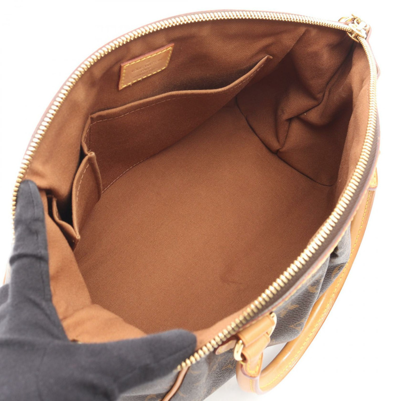 路易威登 Tivoli PM 手提包 M40143 Monogram 帆布皮革棕色二手女士-2