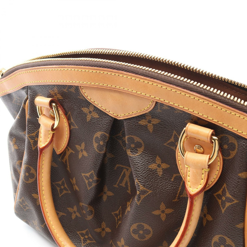 路易威登 Tivoli PM 手提包 M40143 Monogram 帆布皮革棕色二手女士-6