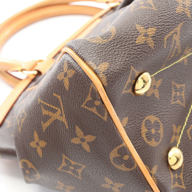 路易威登 Tivoli PM 手提包 M40143 Monogram 帆布皮革棕色二手女士-8