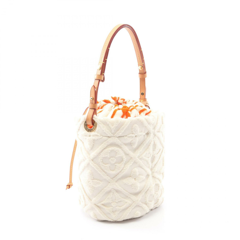 路易威登 LV Vacation 水桶肩背包 M25146 白色皮革絨面二手 LV-1