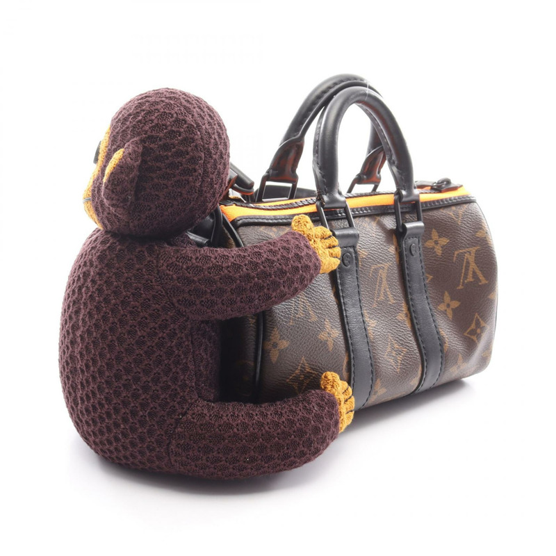 路易威登 Keepall XS 單肩手提包 M80118 Monogram LV Friends 棕色二手-1